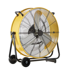 24 in. 2 Speeds Portable High Velocity Drum Fan with Powerful 1/3 HP Motor - Bansa Rose