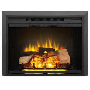 28.7-in Black Electric Fireplace Insert