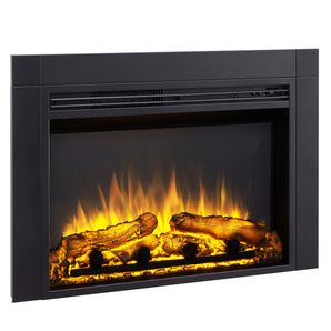 28-in Black Electric Fireplace Insert