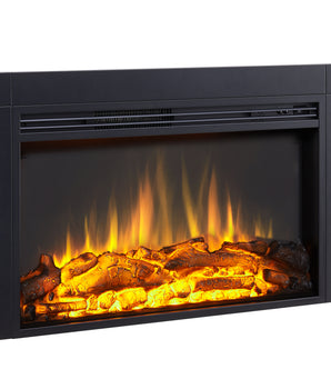 31.34-in Black Electric Fireplace Insert