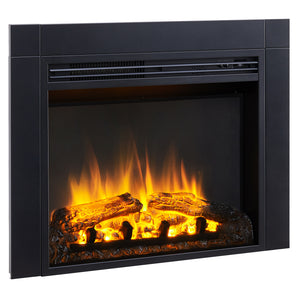 28-in Black Electric Fireplace Insert