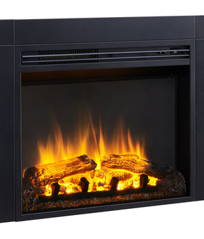 28-in Black Electric Fireplace Insert