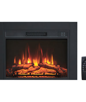 28-in Black Electric Fireplace Insert