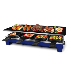 200 sq.-in Blue Stainless Steel Smokless Indoor Grill with Removable Plates