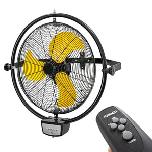 20 in. 3-Speeds Wall Fan with Powerful 1/5 HP Motor