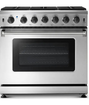 36 in. 6.0 cu. ft. Freestanding Gas Range in Stainless Steel