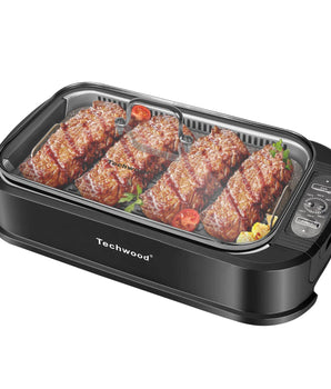 216 sq.-in 1500-Watt Black Smokeless Indoor Grill