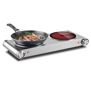 7.6-in Infrared Ceramic Electric Stove 1800-Watt Electric Dual Hot Plate