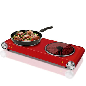 7.6-in Infrared Ceramic Electric Stove 1800-Watt Electric Dual Hot Plate