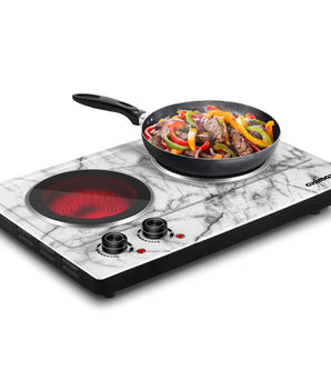 14.57-in Stainless Steel Smooth Surface 2 Burners Electric Hot Plate