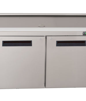 12.9-cu ft Commercial Refrigerator 2 Stainless Steel-Door Undercounter