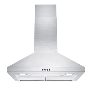 30 in. Wall Mount 450 CFM Ductless Range Hood Vent for Kitchen Hood in Stainless Steel